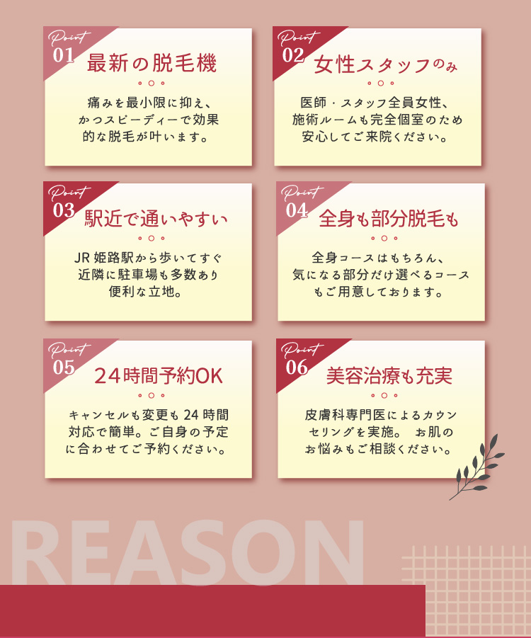 6つの選ばれる内容
