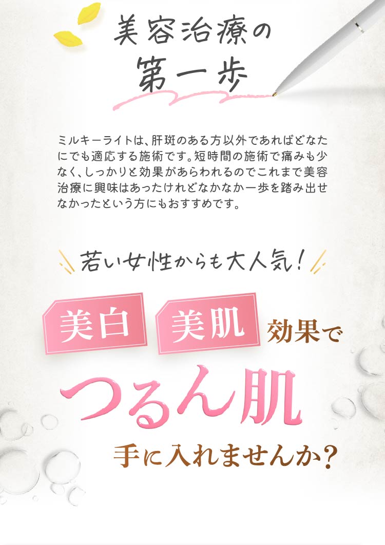 美容治療の第一歩