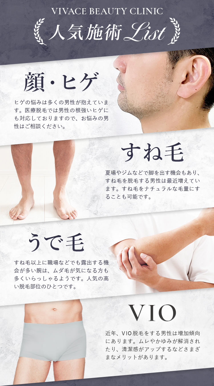 人気施術部位