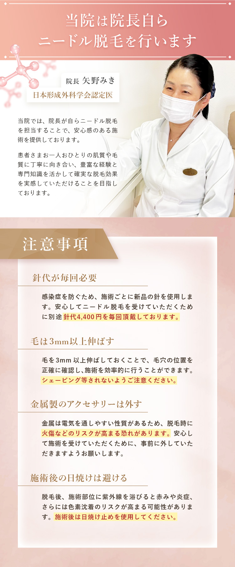 医師紹介、注意事項